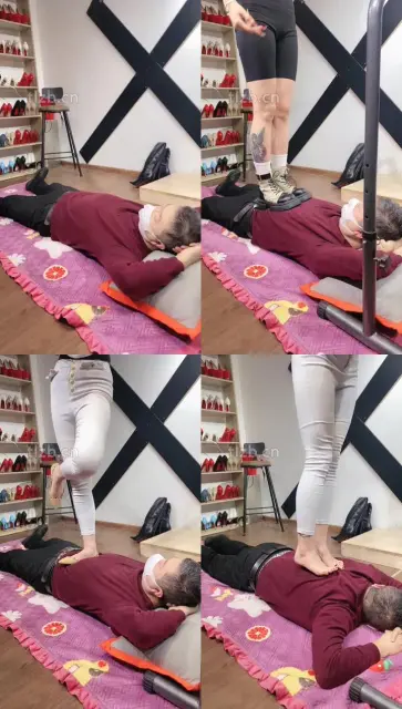 【冰诺】瑜伽女神换多双鞋全体重踩踏