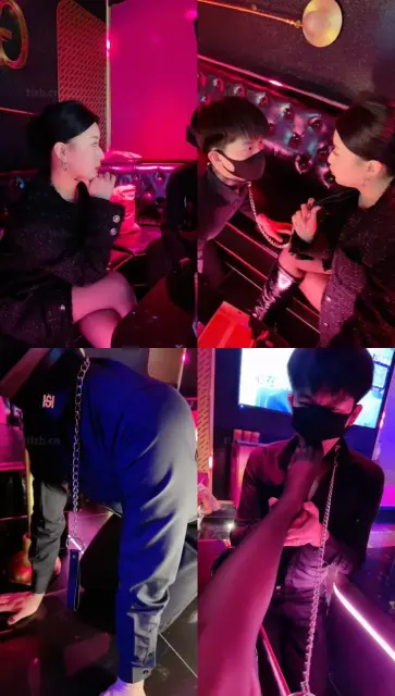 【潘妮女王】KTV-开发送酒服务生做狗