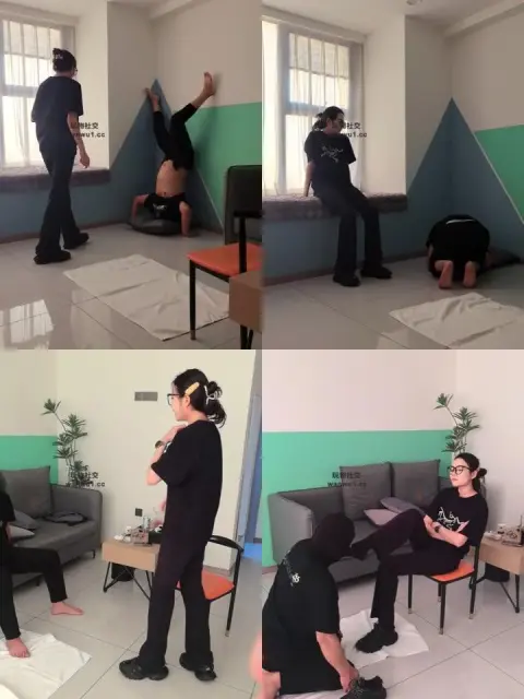 【皮皮】倒立暴力踢踹踩踏【双视角版】