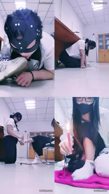 【Alice】闺蜜狗-骑狗背舔脏鞋底/狗链遛狗/闻超脏白袜