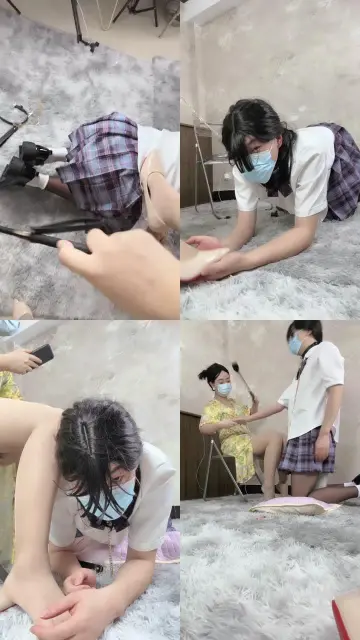 【桃桃樱】虐变装狗-胯下羞辱鞭打/高跟肉丝虐/打手心/滴蜡