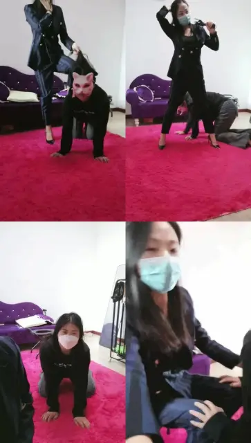 【凌儿女神】母畜伺候-骑马转胯/跪舔高跟裸足-鞭打/耳光