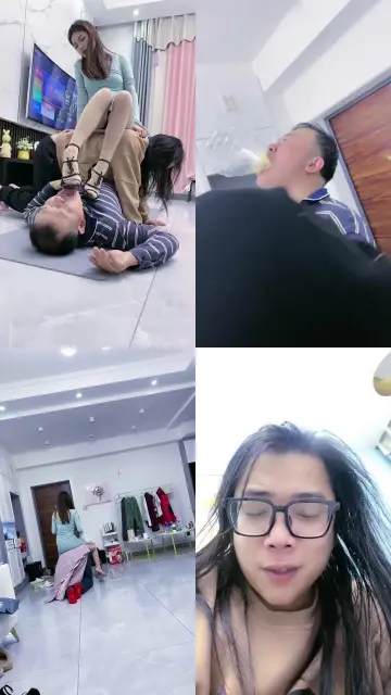 【麋鹿银儿】素人网红做S强制圣水/虐打双奴