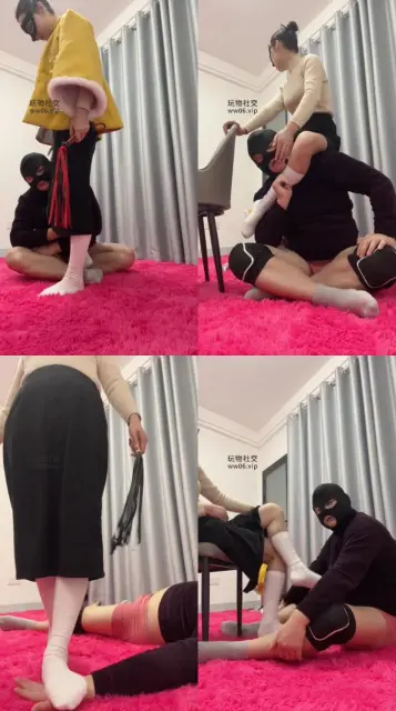 【姗姗】白袜脚踩踏鞭打sp