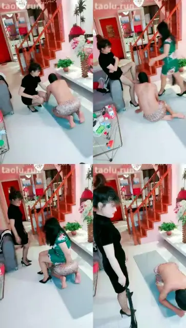 【双面佳人茉莉】双主舔脚虐乳踩头 