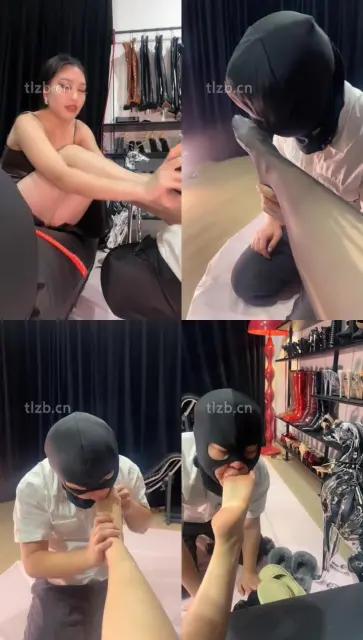 【猫爷】黑丝高跟美腿诱惑舔