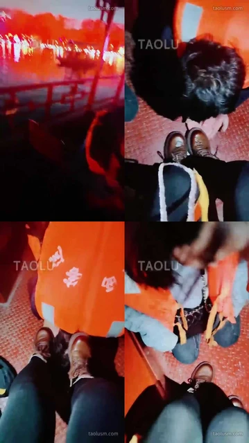 【梦幻大大】游船上虐母狗和船夫