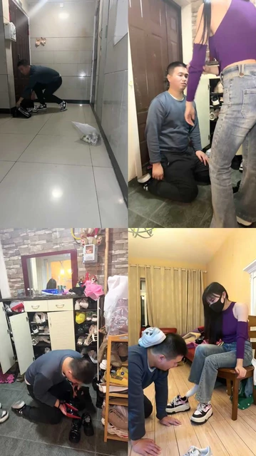 【伊晨】双S剧情-惩罚偷鞋狗-踢踹耳光/清理多双脏鞋【双视角版】
