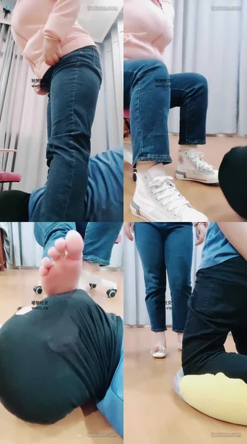 【拽拽】踢裆/高帮鞋白袜闻/舔裸足