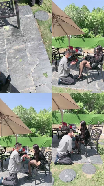 【沅芷大人】犬化训练-下跪手铐捆藤条狠抽