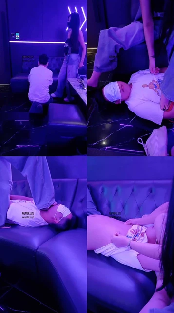 【梓晨大大】KTV捆绑暴力虐打抖M奶狗