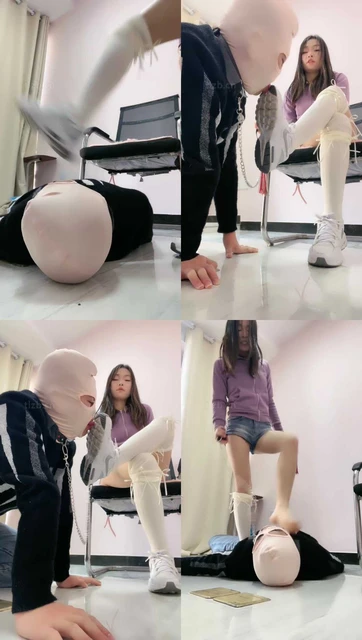 【cc.s】运动鞋及膝袜踩地毯狗/清理鞋底/鞭打/近距离踩脸