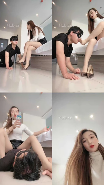 【魅儿】高跟肉丝玩虐小白狗