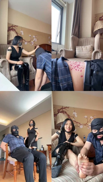 【朱砂痣】长靴S暴揍老赖-内裤套头/滴蜡/虐乳/鞭打