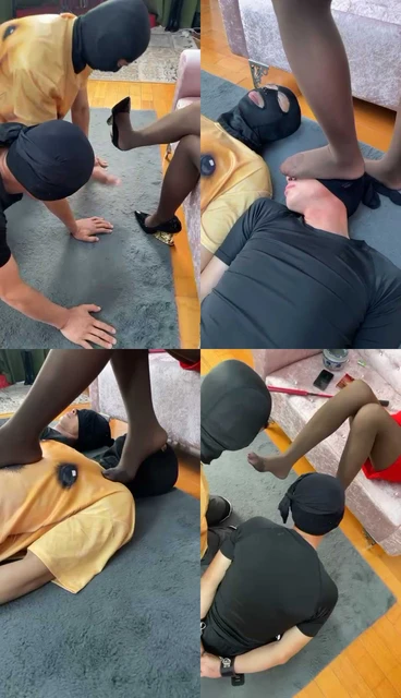 【魔鬼天使】双奴-高跟黑丝玩虐/踩踏深喉