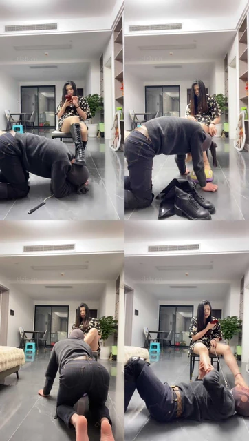 【婷S】长靴S-暴力耳光鞭打踩踏