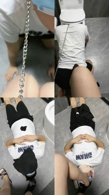 【美羊羊】拖鞋黑丝踩虐马桶奴