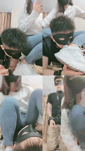 【妮蔻】小白鞋棉袜裸足羞辱贱狗