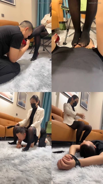 【你雅妈】御姐S-黑丝高跟训狗/深喉/臭脚捂脸/踩踏