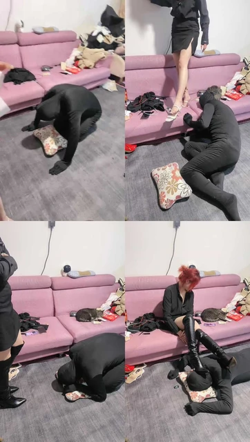 【冰诺】高跟凉鞋-长靴全体重踩狗头