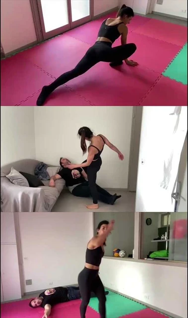 【欧美女王】跆拳道妻子的家庭暴力，真实踢脸，啪啪狠扇