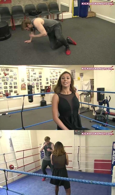 【欧美女王】kickasskandy OL女王擂台教训健身教练