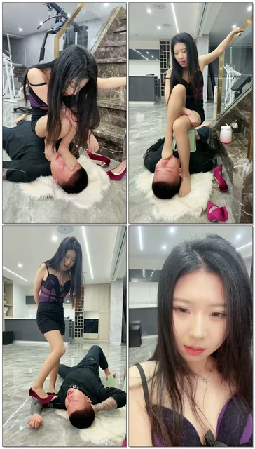 【麋鹿银儿】浓痰糊脸全体重踩头直接圣水