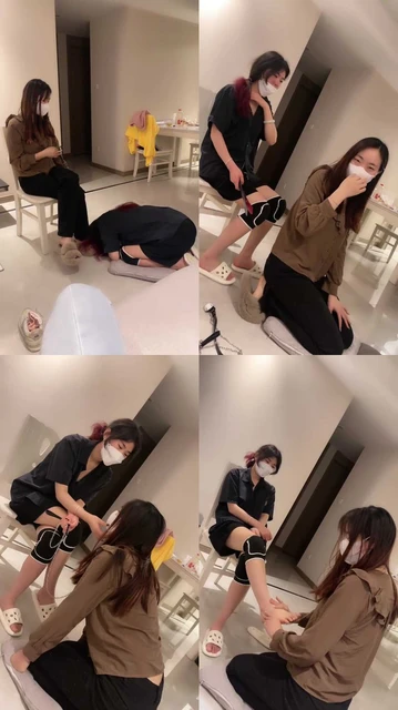 【橘子没熟】奴下奴-教女奴玩哭母畜/舔脚/sp耳光狠抽