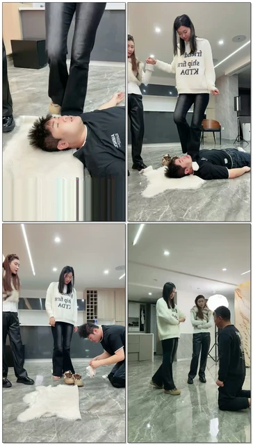 【麋鹿银儿】新素人系列（一）踩头脑，提档耳光骑马