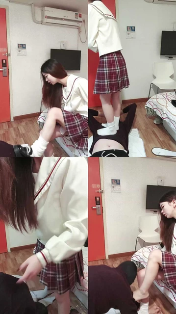 【梨柚冰】JK洛丽塔S-皮鞋白袜踩虐/喂口水/sp