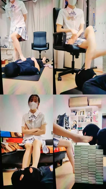 【暴力美学】脚耳光狂抽/裸足碾压