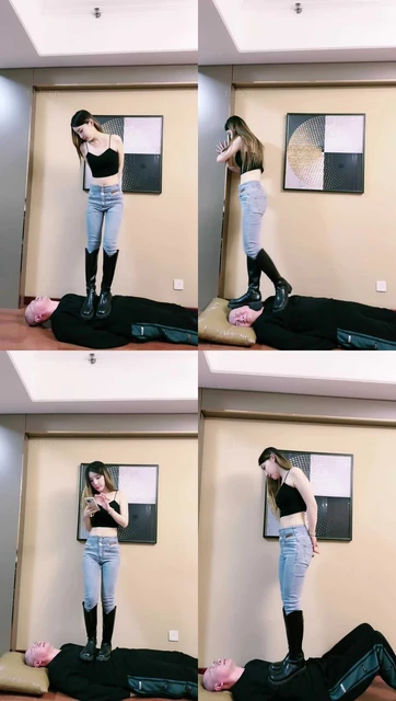 【领主老大】皮靴全体重踩踏