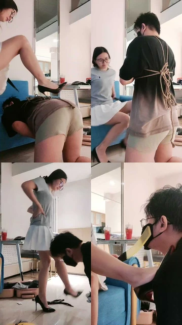 【蓝蓝大s】舔高跟抽耳光/捆绑sp