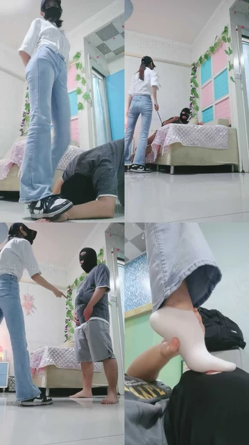 【美娜格格】暴力虐乳/踢踹/鞋耳光/腿绞锁喉踩踏剁手