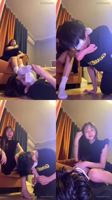 【诗诗情侣】原味白袜蹂躏小奶狗