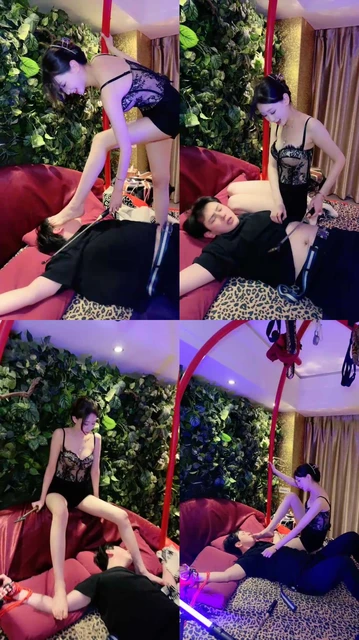 【艾琳175S】情趣主题酒店-四肢固定-电击鞭/踩踏/虐乳