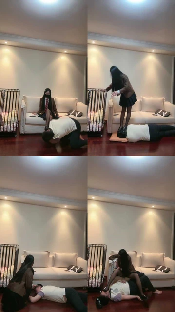 【桃幼幼】学妹胯下玩弄师兄/皮鞋黑丝踩踏