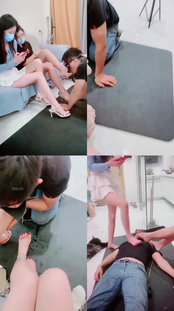 【利娜】双S-裸足高跟踩踏碾压/跪舔做奴