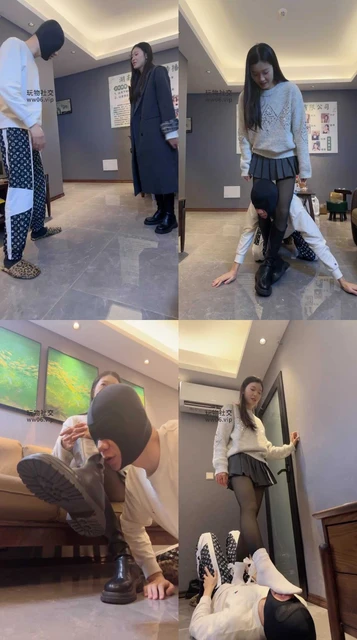 【狗哥】长靴黑丝踩踏踢裆/连环耳光/腿绞手捂窒息/白袜脚捂窒息