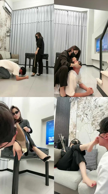 【辣姐】白领S-重度藤条抽打/高跟肉丝跪舔