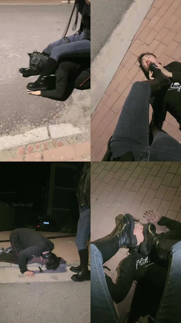 【桃幼幼】户外骑马遛狗/舔脏长靴