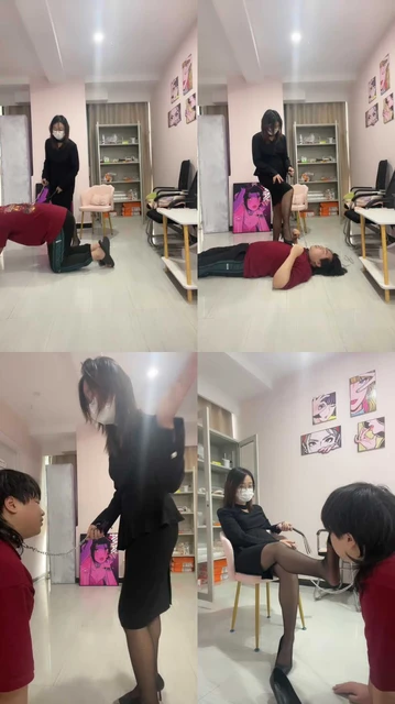 【素人挖掘机】白领S-黑丝高跟诱惑/骑马转胯/提档踩踏耳光