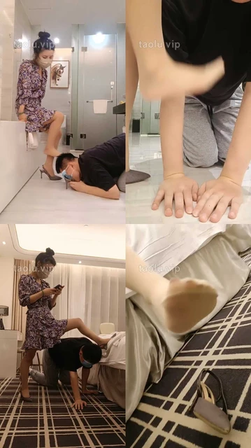 【梵高】美女姗姗-高跟肉丝脚踩狗/踢踹转胯【上】