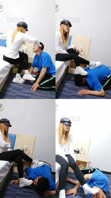 【小猫咪S】小白鞋棉袜踢踹/暴力耳光【双视角版】