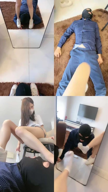 【甜一】镜前羞辱-空军一号踩虐/强制闻鞋/白袜气味辱