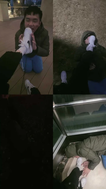 【桃幼幼】夜跑女神户外调-舔脏鞋/骑马/嘴塞袜子关狗笼