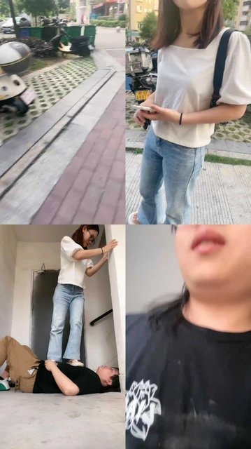 【素人挖掘机】开发下班文员S-抽耳光/闻舔臭脚/踩踏转胯