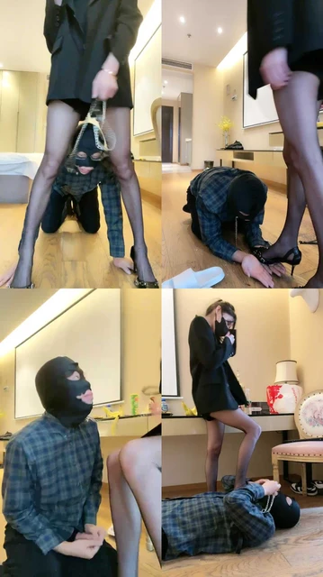 【狸狸】女白领高跟鞋底/黑丝脚-踩喂食/腿绞踩跺