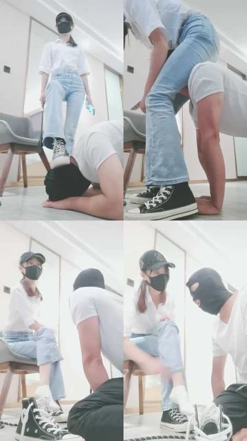 【美娜格格】运动女神-高帮白袜气味羞辱/耳光