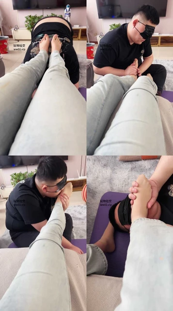 【埋汰】肉丝脚裸足踩虐